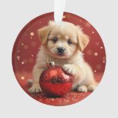 Christmas Puppy Ornament オーナメント (正面)
