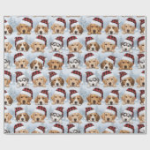 Christmas Puppy Wrapping Paper ラッピングペーパー (フラット)
