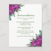 Christmas Purple Poinsettia結婚の宿泊 エンクロージャーカード (正面)