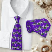 Christmas Purple Starfish pattern tie ネクタイ