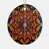 CHRISTMAS Purple Yellow Red Green 3D Star ~ セラミックオーナメント (左)