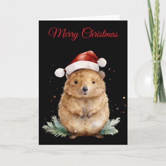 Christmas Quokka  シーズンカード (正面)