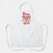 Christmas quote funny party spirits taster エプロン (正面)