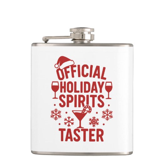 Christmas quote funny party spirits taster フラスク (正面)