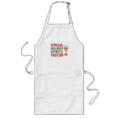 Christmas quote funny party spirits taster ロングエプロン (正面)