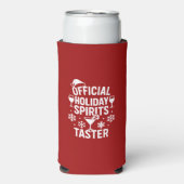 Christmas quote funny party spirits taster red スリム缶クーラー (Seltzer正面)