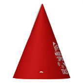 Christmas quote funny party spirits taster red パーティーハット (左)