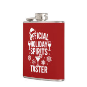Christmas quote funny party spirits taster red フラスク (左)