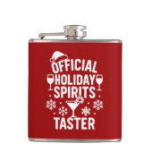 Christmas quote funny party spirits taster red フラスク (正面)