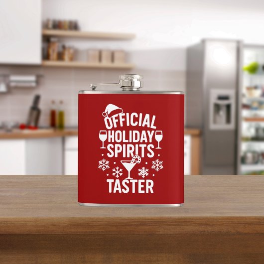 Christmas quote funny party spirits taster red フラスク