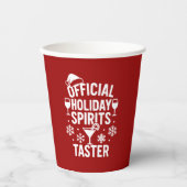 Christmas quote funny party spirits taster red 紙コップ (正面)
