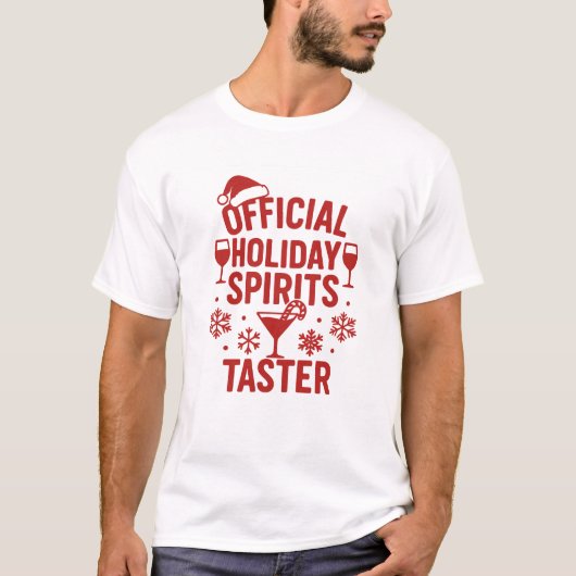 Christmas quote funny party spirits taster tシャツ (正面)