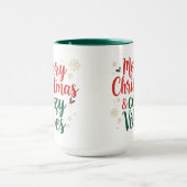 Christmas Quote Two-Tone mug, Festive Holiday Gift マグカップ (中央)
