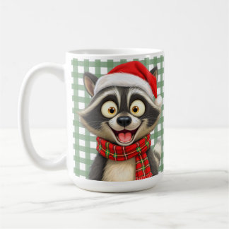 Christmas Raccoon コーヒーマグカップ