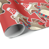 christmas-raccoon ラッピングペーパー (ロールコーナー)