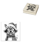 Christmas Raccoon ラバースタンプ (押印)