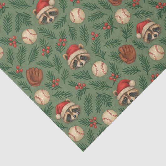 Christmas Raccoon Baseball Tissue Paper 薄葉紙 (詳細)