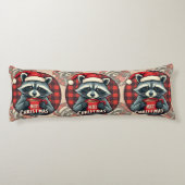 Christmas Raccoon Cocoa Cheer ボディピロー (裏面)