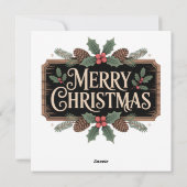 Christmas Raccoon Greeting Card シーズンカード (裏面)