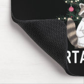 Christmas Raccoon Sorta Merry Sorta Feral Xmas  マウスパッド (コーナー)