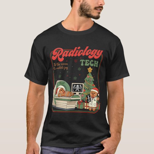 Christmas Radiology Tech Funny Gingerbread Man Rad Tシャツ (正面)