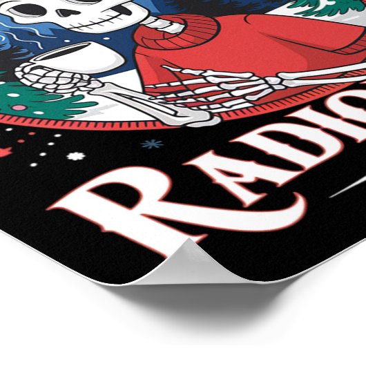 Christmas Radiology Tech Skeleton Xray Tech Ct Mri ポスター (角)