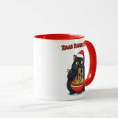 Christmas Ramen Cat – Xmas Ramen Time マグカップ (正面右)
