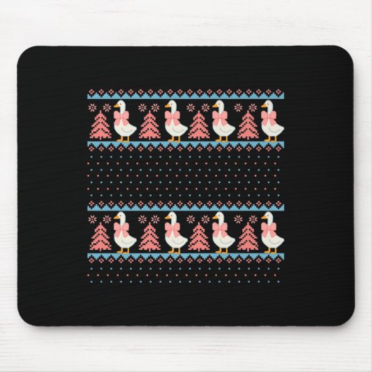 Christmas Rch Goose Ugly Sweater Pajama Xmas Tree  マウスパッド (正面)
