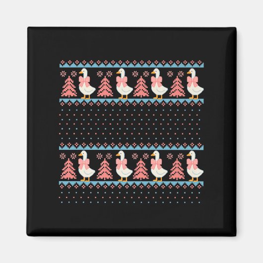 Christmas Rch Goose Ugly Sweater Pajama Xmas Tree  マグネット (正面)