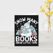 Christmas Reading Snowman So Many Books Men Women  カード (黄色い花)