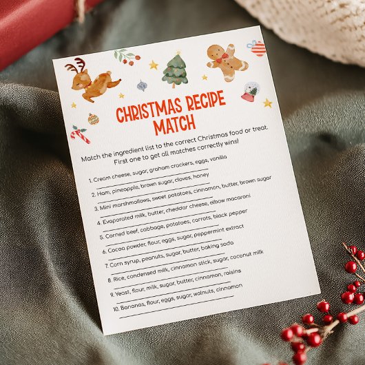 Christmas Recipe Match Game シーズンカード