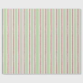 Christmas Red and Green Stripes Pattern ラッピングペーパー (フラット)
