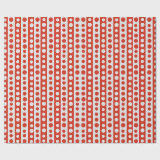 Christmas Red and White Polka Dots ラッピングペーパー