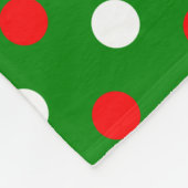 Christmas - Red and White Polka Dots Pattern   フリースブランケット (角)