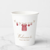 Christmas Red Baby Shower Paper Cups 紙コップ (正面)