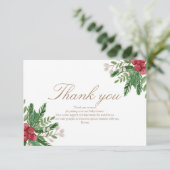 Christmas Red Baby Shower Thank You Card サンキューカード (スタンド正面)