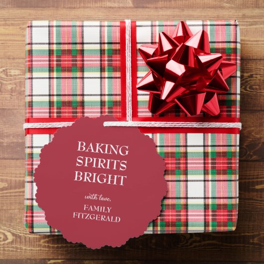 Christmas Red Baking Spirits オーナメントカード (インサイチュ (ギフト))