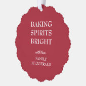 Christmas Red Baking Spirits オーナメントカード (左)
