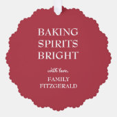 Christmas Red Baking Spirits オーナメントカード (正面)