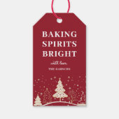 Christmas Red Baking Spirits  ギフトタグ (正面)