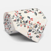 Christmas Red Berries Green Branches ネクタイ (ロール)