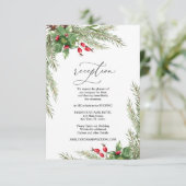 Christmas Red Berries  Reception Enclosure Card エンクロージャーカード (スタンド正面)