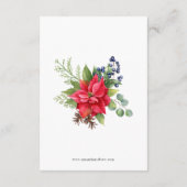 Christmas Red Berries  Reception Enclosure Card エンクロージャーカード (裏面)