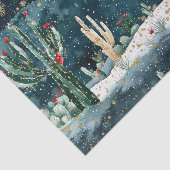 Christmas Red Blue Green Cactus Floral 薄葉紙 (詳細)