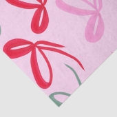 Christmas Red Bows Green Pink Hand Drawn 薄葉紙 (詳細)