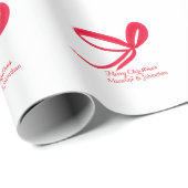 Christmas Red Bows Hand Drawn ラッピングペーパー (ロールコーナー)