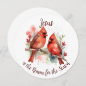Christmas Red Cardinal Jesus Reason for Season (正面/裏面)
