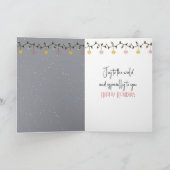 Christmas Red Cardinal On Snowy Moose Antlers カード (内部)