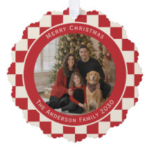 Christmas Red Checkered Easy 2 Photos