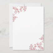 Christmas Red Chinoiserie Tea Party Baby Shower 招待状 (裏面)